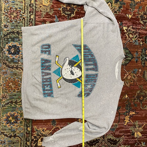 Vintage Anaheim Mighty Ducks crewneck sweatshirt retro throwback LA NHL Hockey - Picture 4 of 8